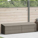 opbevaringskasse til haven 220x50x58 cm polyrattan grå