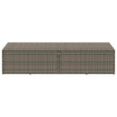 opbevaringskasse til haven 220x50x58 cm polyrattan grå