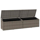 opbevaringskasse til haven 220x50x58 cm polyrattan grå