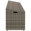 opbevaringskasse til haven 220x50x58 cm polyrattan grå