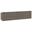 opbevaringskasse til haven 220x50x58 cm polyrattan grå