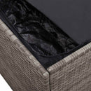 opbevaringskasse til haven 220x50x58 cm polyrattan grå