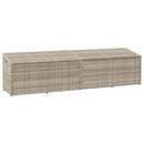 opbevaringskasse til haven 220x50x58 cm polyrattan lysegrå