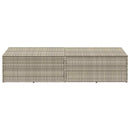 opbevaringskasse til haven 220x50x58 cm polyrattan lysegrå