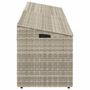 opbevaringskasse til haven 220x50x58 cm polyrattan lysegrå