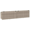 opbevaringskasse til haven 220x50x58 cm polyrattan lysegrå