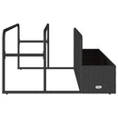 float opbevaring ved poolen 110x100x57 cm polyrattan sort