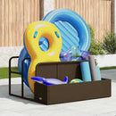 float opbevaring ved poolen 110x100x57 cm polyrattan brun