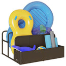 float opbevaring ved poolen 110x100x57 cm polyrattan brun