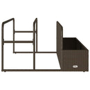 float opbevaring ved poolen 110x100x57 cm polyrattan brun