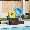 float opbevaring ved poolen 110x100x57 cm polyrattan brun
