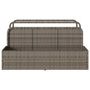 float opbevaring ved poolen 110x100x57 cm polyrattan grå