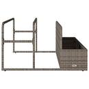 float opbevaring ved poolen 110x100x57 cm polyrattan grå