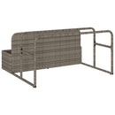 float opbevaring ved poolen 110x100x57 cm polyrattan grå