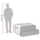 float opbevaring ved poolen 110x100x57 cm polyrattan grå