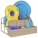 float opbevaring ved poolen 110x100x57 cm polyrattan beige