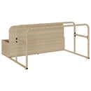 float opbevaring ved poolen 110x100x57 cm polyrattan beige