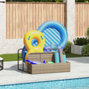 float opbevaring ved poolen 110x100x57 cm polyrattan beige
