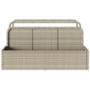 float opbevaring ved poolen 110x100x57 cm polyrattan lysegrå