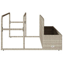 float opbevaring ved poolen 110x100x57 cm polyrattan lysegrå