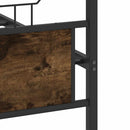 sengeramme uden madras 160x200 cm metal røget egetræsfarve