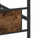 sengeramme uden madras 200x200 cm metal røget egetræsfarve