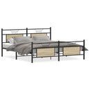 sengeramme uden madras 160x200 cm metal sonoma-eg