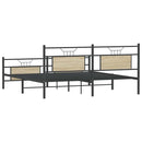 sengeramme uden madras 160x200 cm metal sonoma-eg