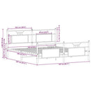 sengeramme uden madras 160x200 cm metal sonoma-eg