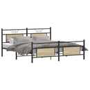 sengeramme uden madras 180x200 cm metal sonoma-eg