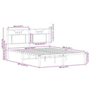 sengeramme uden madras 180x200 cm metal sonoma-eg