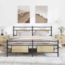 sengeramme uden madras 180x200 cm metal sonoma-eg