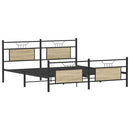 sengeramme uden madras 183x213 cm metal sonoma-eg