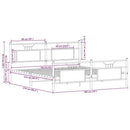 sengeramme uden madras 183x213 cm metal sonoma-eg