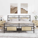 sengeramme uden madras 183x213 cm metal sonoma-eg