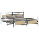 sengeramme uden madras 200x200 cm metal sonoma-eg