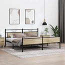 sengeramme uden madras 200x200 cm metal sonoma-eg