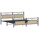 sengeramme uden madras 200x200 cm metal sonoma-eg