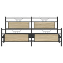 sengeramme uden madras 200x200 cm metal sonoma-eg