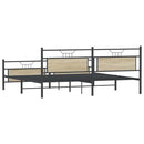 sengeramme uden madras 200x200 cm metal sonoma-eg