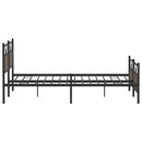 sengeramme uden madras 193x203 cm metal brun egetræsfarve