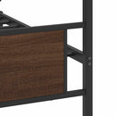 sengeramme uden madras 193x203 cm metal brun egetræsfarve