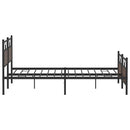 sengeramme uden madras 200x200 cm metal brun egetræsfarve