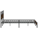 sengeramme uden madras 193x203 cm metal røget egetræsfarve