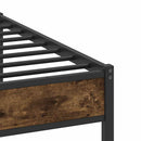 sengeramme uden madras 180x200 cm metal røget egetræsfarve