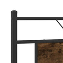 sengeramme uden madras 183x213 cm metal røget egetræsfarve