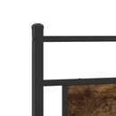 sengeramme uden madras 193x203 cm metal røget egetræsfarve