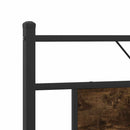 sengeramme uden madras 160x200 cm metal røget egetræsfarve