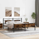 sengeramme uden madras 180x200 cm metal røget egetræsfarve