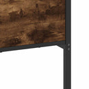 sengeramme uden madras 183x213 cm metal røget egetræsfarve